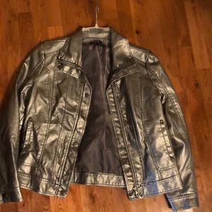 ! . Pewter color jacket.